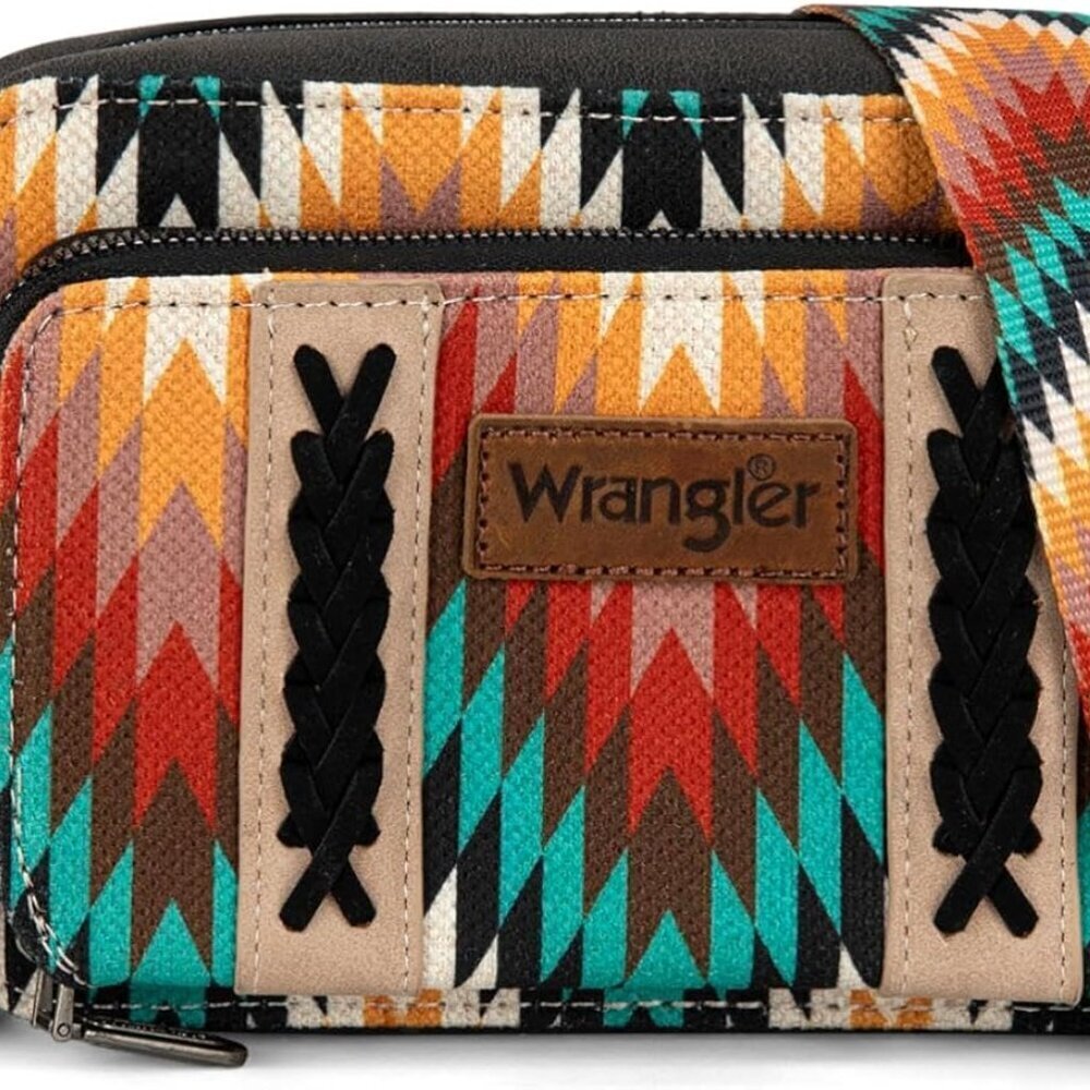 Crossbody Bag Canvas Cotton Multi Pocket Womens Wallet Shoulder Handbag